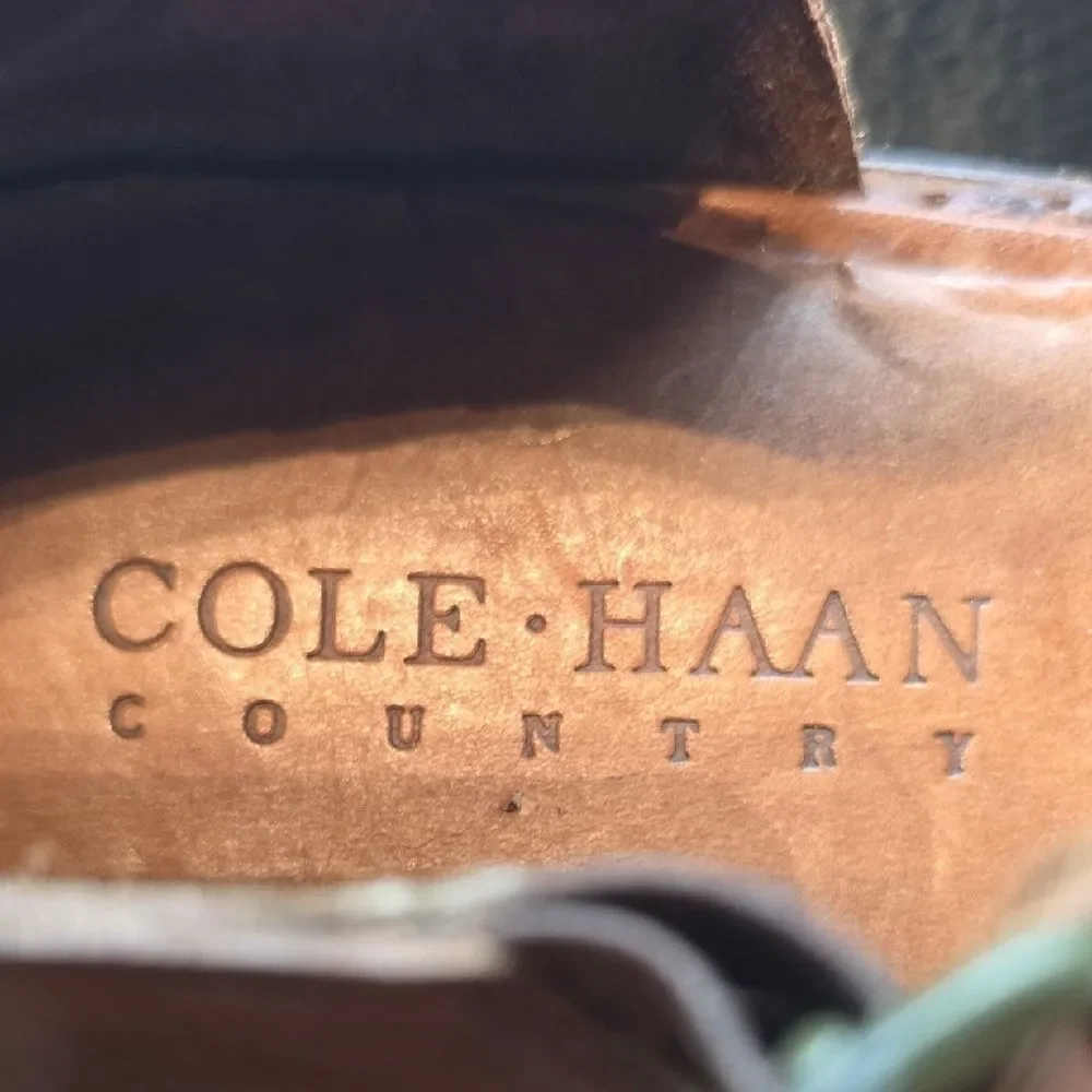 Cole Haan Brown Leather Fisherman-Style Slip-On Loafers